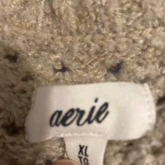 Aerie Beige V-Neck Sweater - Picture 2 of 4